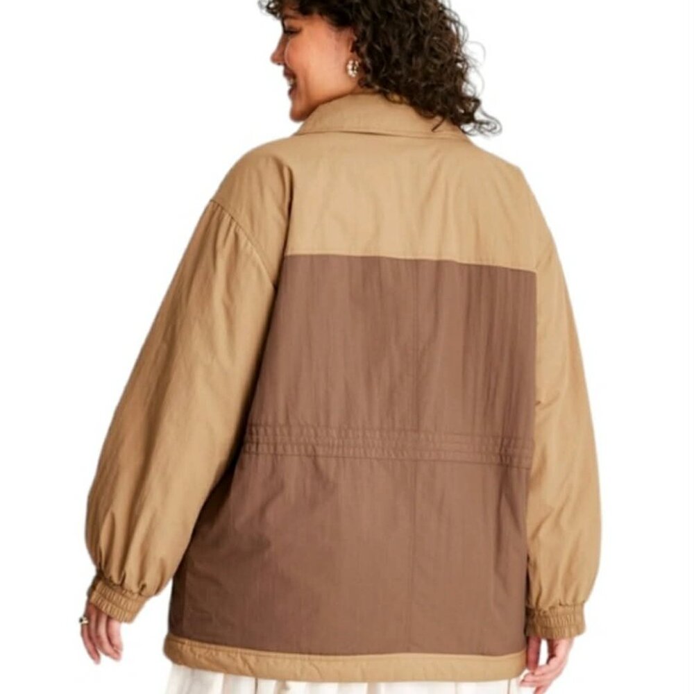 Future Collective with Reese Blutstein Two Tone Quilt Jacket Wome's Small - Picture 2 of 9